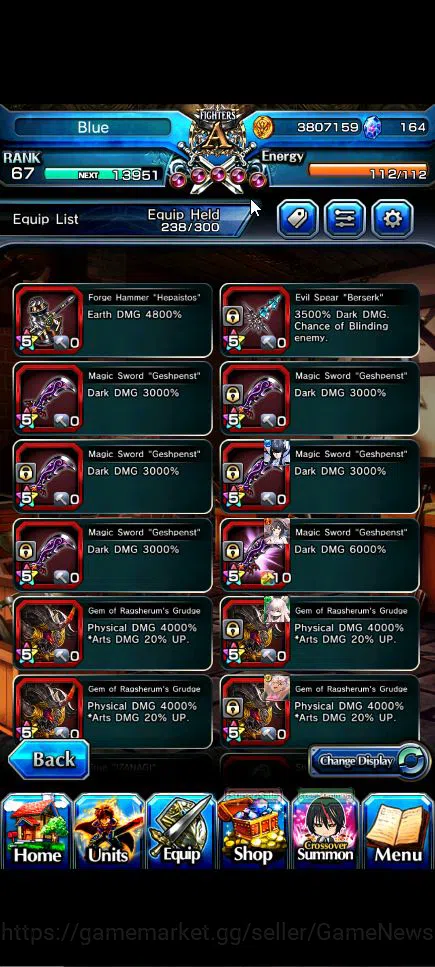 Grand Summoners Accounts Global|Rank 67|19 Ascend+5 TW|[Sayaka,Inumuta,Emiy image 14