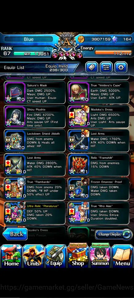 Grand Summoners Accounts Global|Rank 67|19 Ascend+5 TW|[Sayaka,Inumuta,Emiy image 8
