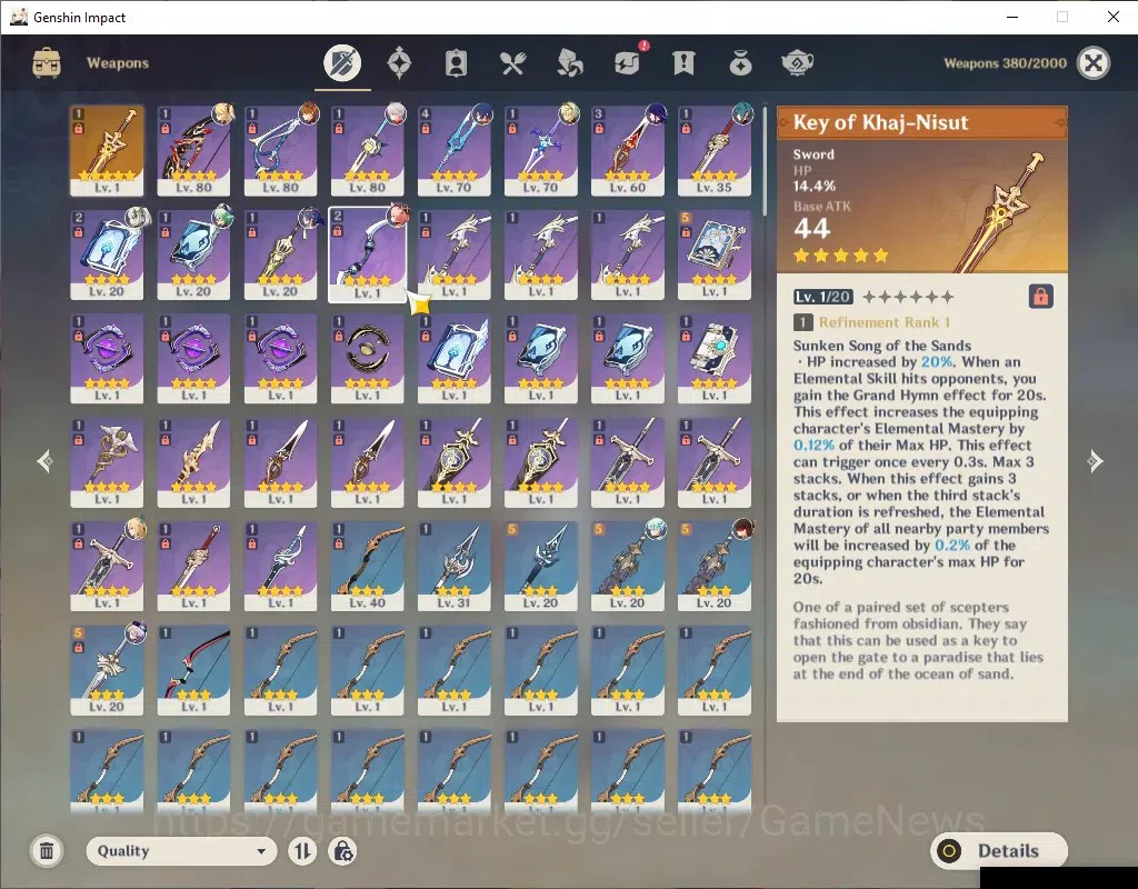 Genshin Impact Accounts ASIA|AR 51|4 Limited + 1 (*5 Weapon)|Raiden,Nahida image 3