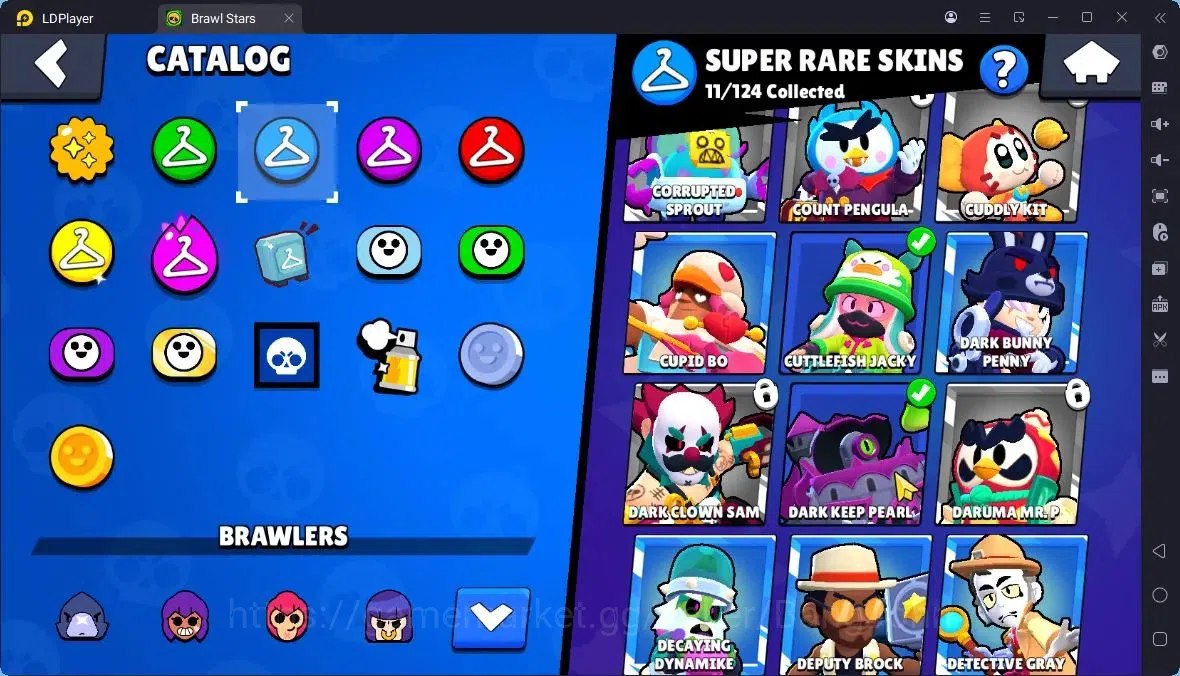 Brawl Stars Accounts Thropy 2664|49Brawler|3Max,6MaxHC|2 Hypercharge,2 Legend,4 Mythic,17 Epic Skin|20568 Bling|315 13