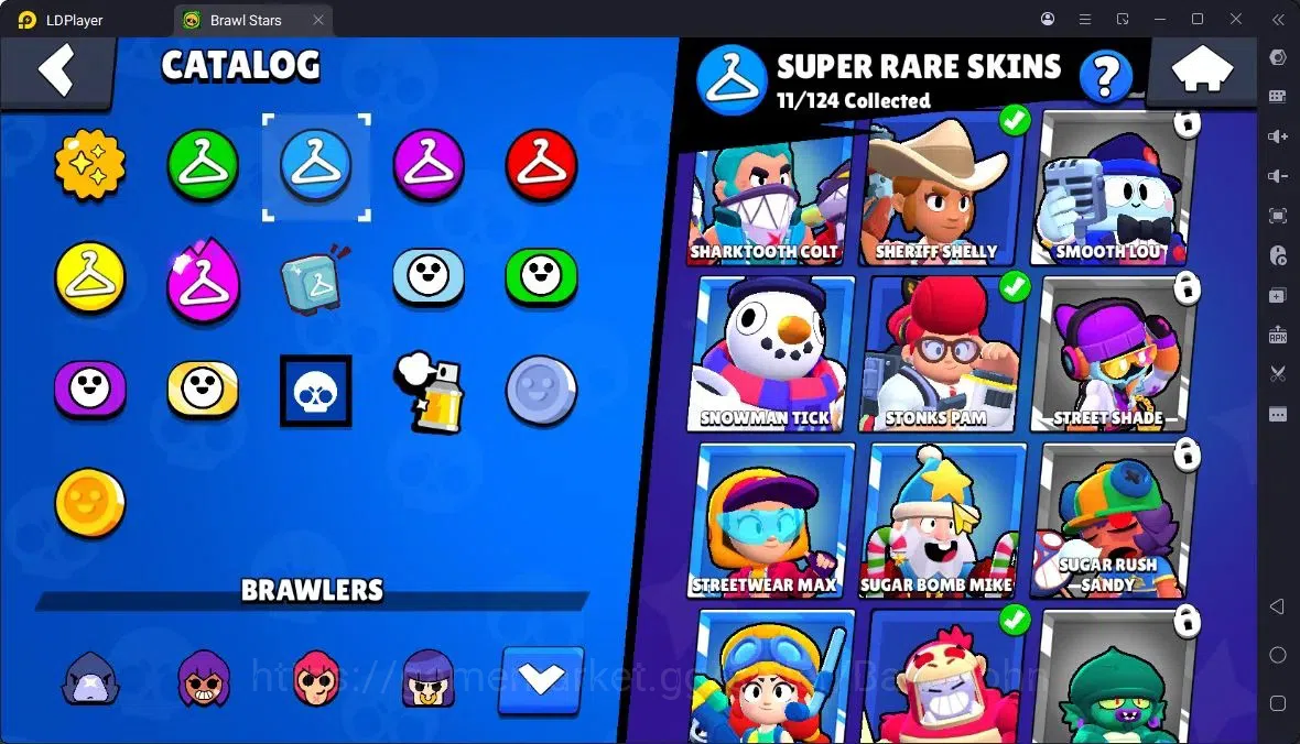 Brawl Stars Accounts Thropy 2664|49Brawler|3Max,6MaxHC|2 Hypercharge,2 Legend,4 Mythic,17 Epic Skin|20568 Bling|315 16