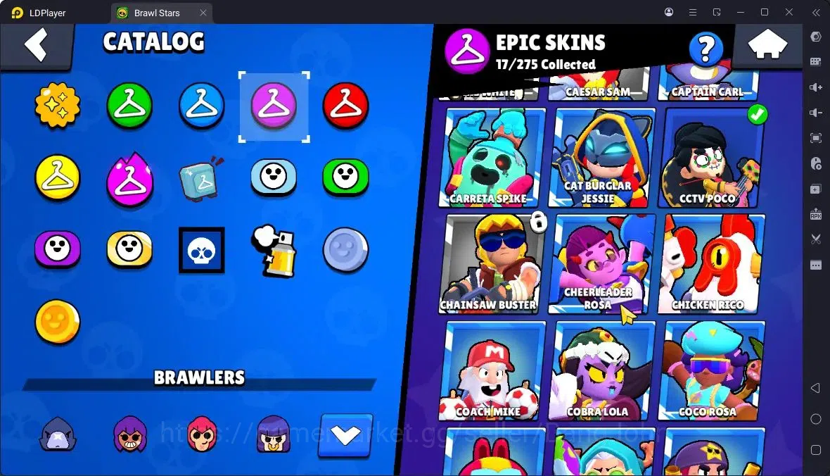 Brawl Stars Accounts Thropy 2664|49Brawler|3Max,6MaxHC|2 Hypercharge,2 Legend,4 Mythic,17 Epic Skin|20568 Bling|315 17