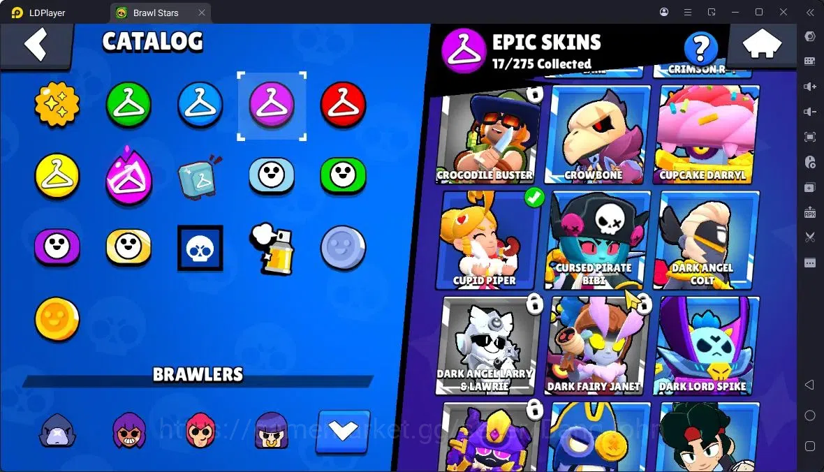 Brawl Stars Accounts Thropy 2664|49Brawler|3Max,6MaxHC|2 Hypercharge,2 Legend,4 Mythic,17 Epic Skin|20568 Bling|315 18