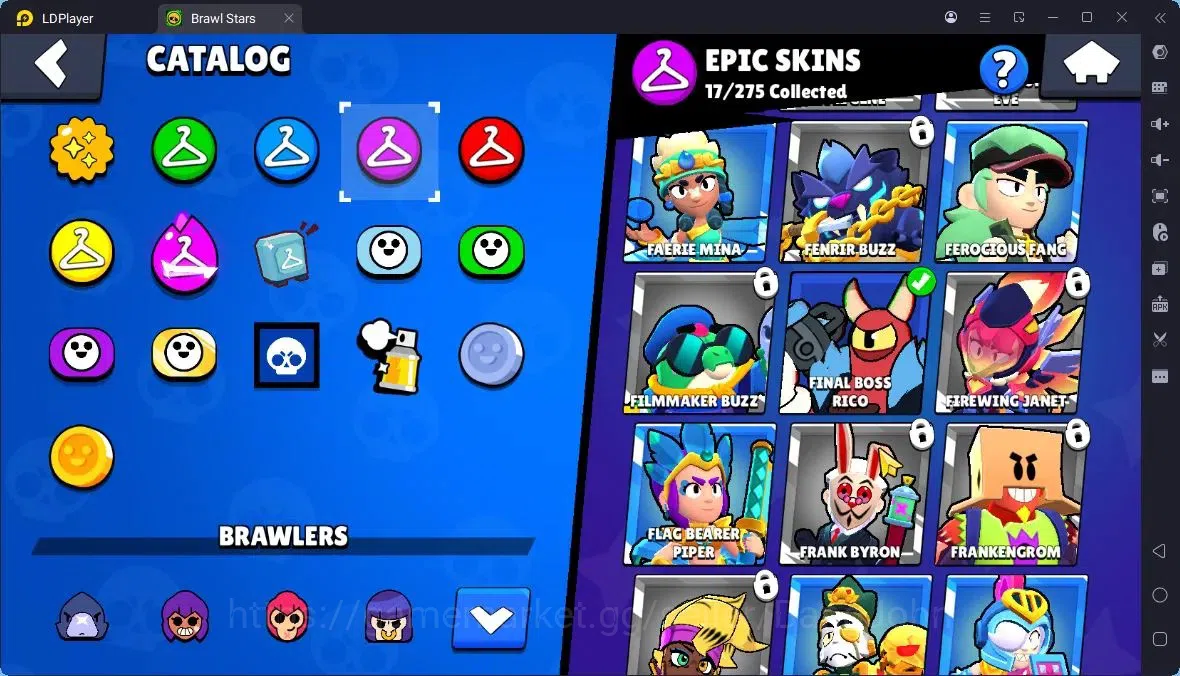 Brawl Stars Accounts Thropy 2664|49Brawler|3Max,6MaxHC|2 Hypercharge,2 Legend,4 Mythic,17 Epic Skin|20568 Bling|315 20