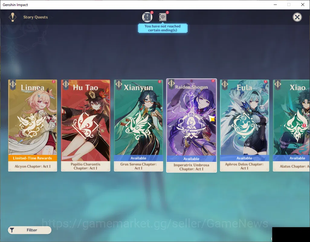 Genshin Impact Accounts ASIA|AR 40|1 Limited+1(*5Weapon)|Yelan|Mc Male|Low image 4