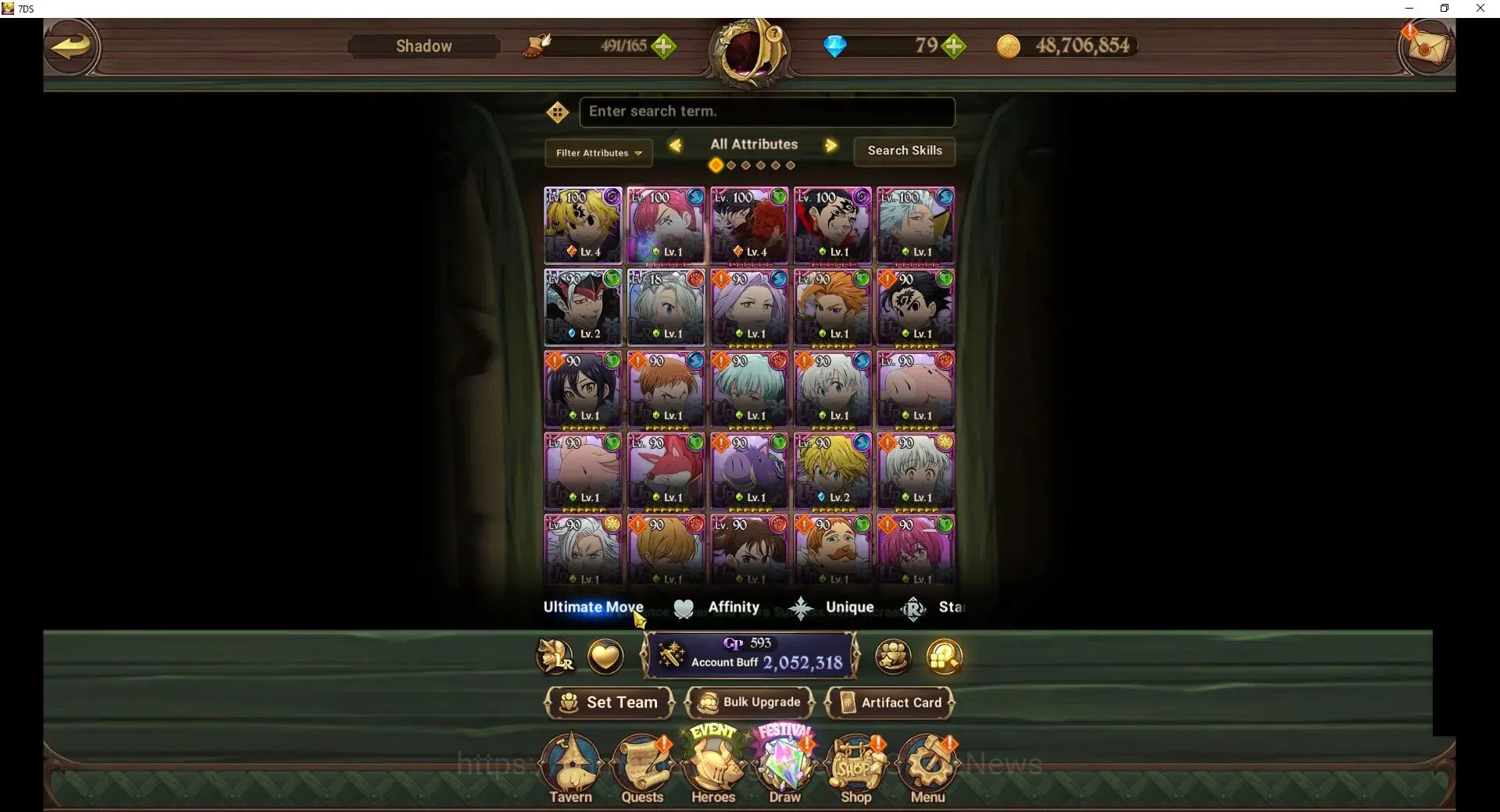 The Seven Deadly Sins: Grand Cross Accounts Global|2M CC|79 DM+30 LS|4 LR+4 UR|NMeliodas,DS Cu image 5