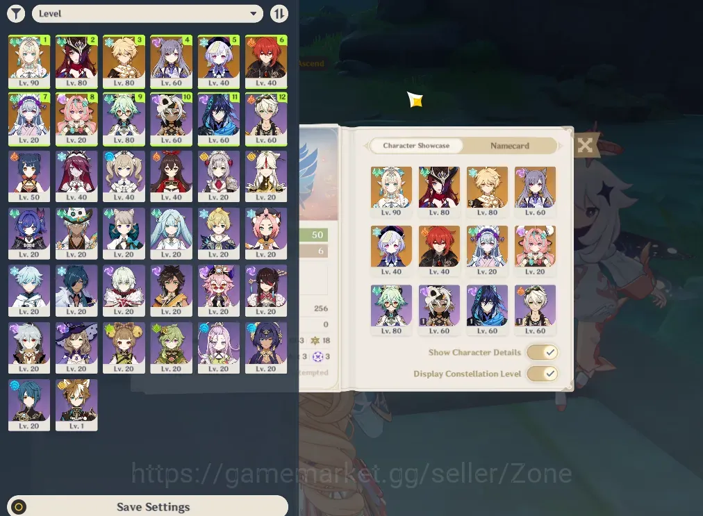 Genshin Impact Accounts Reroll ASIA|AR 50|3 limited Vesna sign,Chasca,Varesa+4std Keqing,Qiqi,Diluc,MMizuki|2*5wpn|low 1