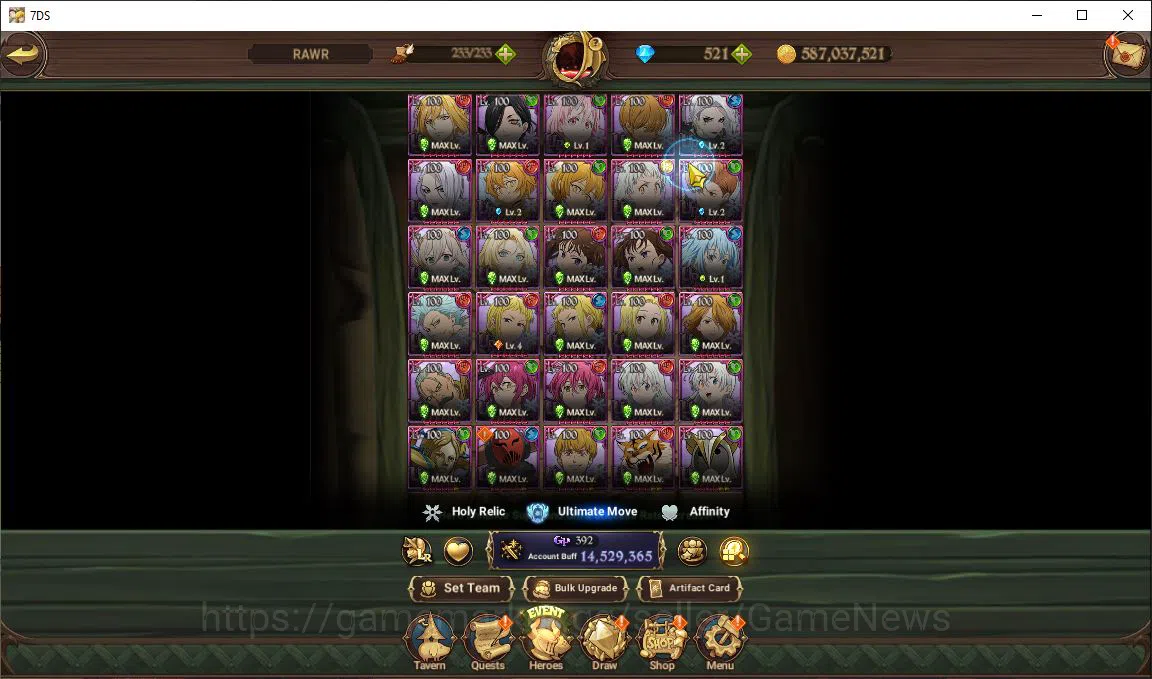 The Seven Deadly Sins: Grand Cross Accounts Asia|14,5M CC|521 Dm+65 Ls|19 LR+15 UR+Many Collab image 11