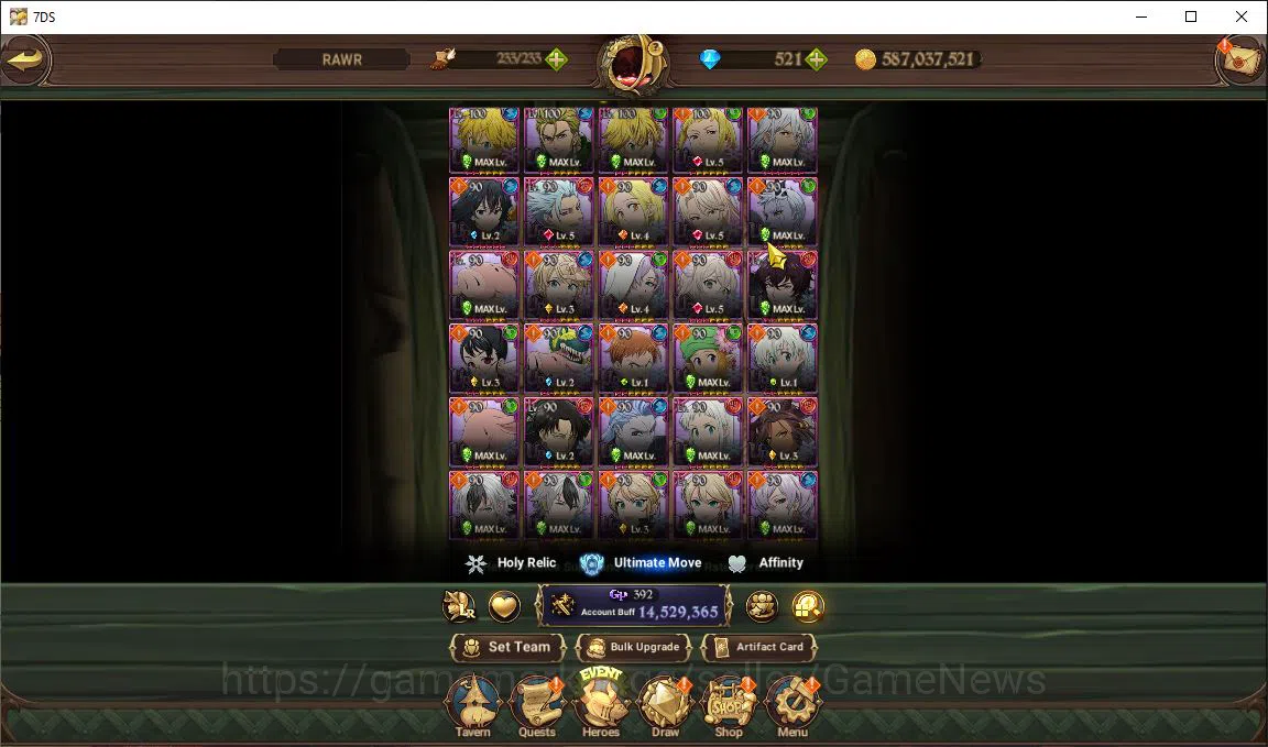 The Seven Deadly Sins: Grand Cross Accounts Asia|14,5M CC|521 Dm+65 Ls|19 LR+15 UR+Many Collab image 13