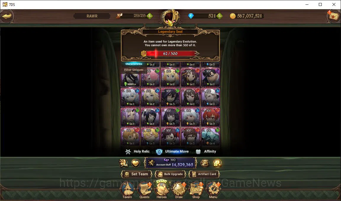 The Seven Deadly Sins: Grand Cross Accounts Asia|14,5M CC|521 Dm+65 Ls|19 LR+15 UR+Many Collab image 6