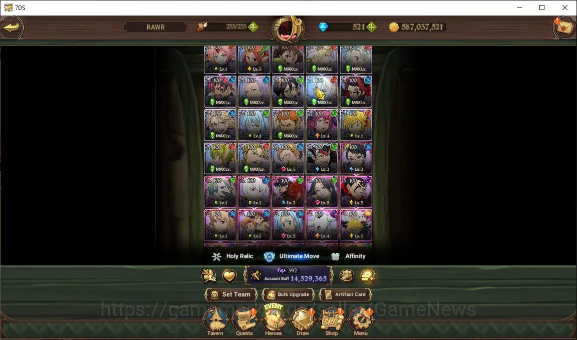 The Seven Deadly Sins: Grand Cross Accounts Asia|14,5M CC|521 Dm+65 Ls|19 LR+15 UR+Many Collab image 7