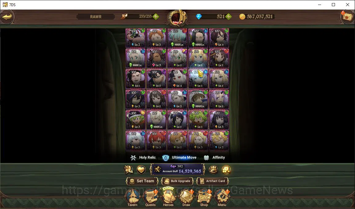 The Seven Deadly Sins: Grand Cross Accounts Asia|14,5M CC|521 Dm+65 Ls|19 LR+15 UR+Many Collab image 9