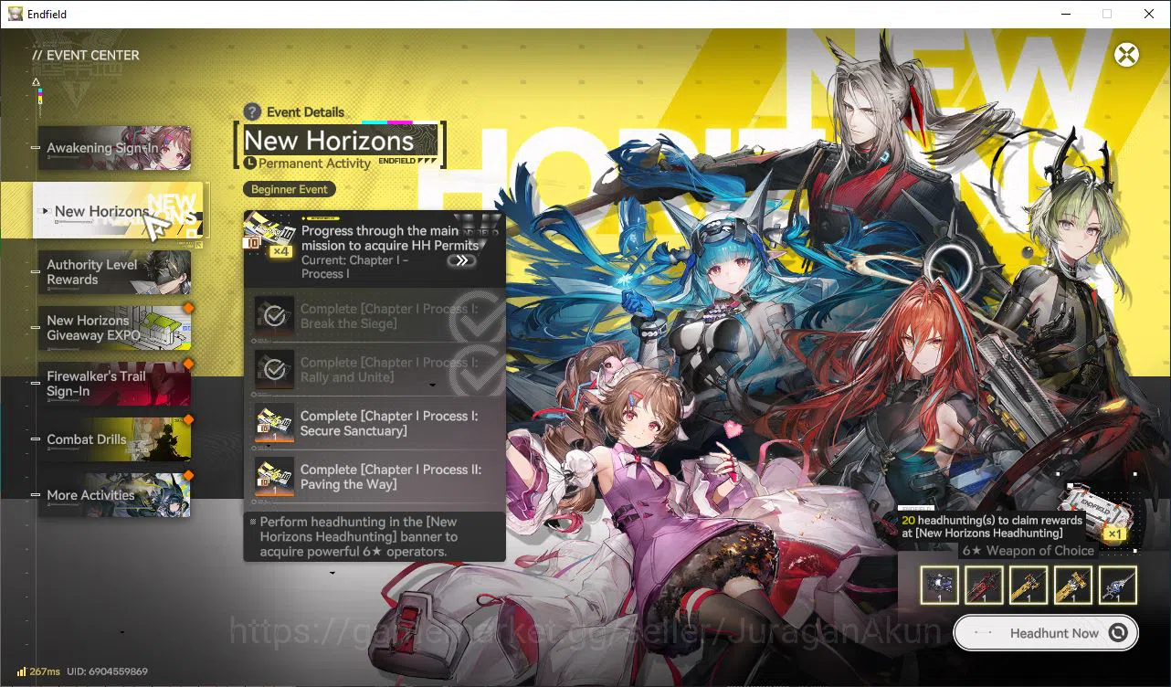 Arknights: Endfield Accounts NA/EU Lv8|StarterDay3|1 SSR (Ardelia)+4 SR Operators(WulfguardP1,ArchlightP1)|4SR 8