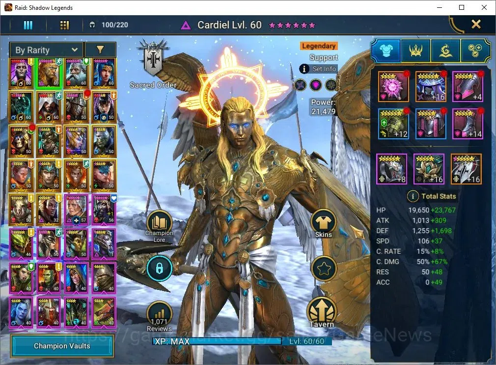 Raid: Shadow Legends Accounts Lv56 725K Power|27 Legend(Cardiel,Wixwell,Ninja,2  image 3