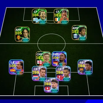 eFootball Accounts High-End 105 Cucurella + 104 Anchor Man Nmecha+103 Balde || Collective strength 3192