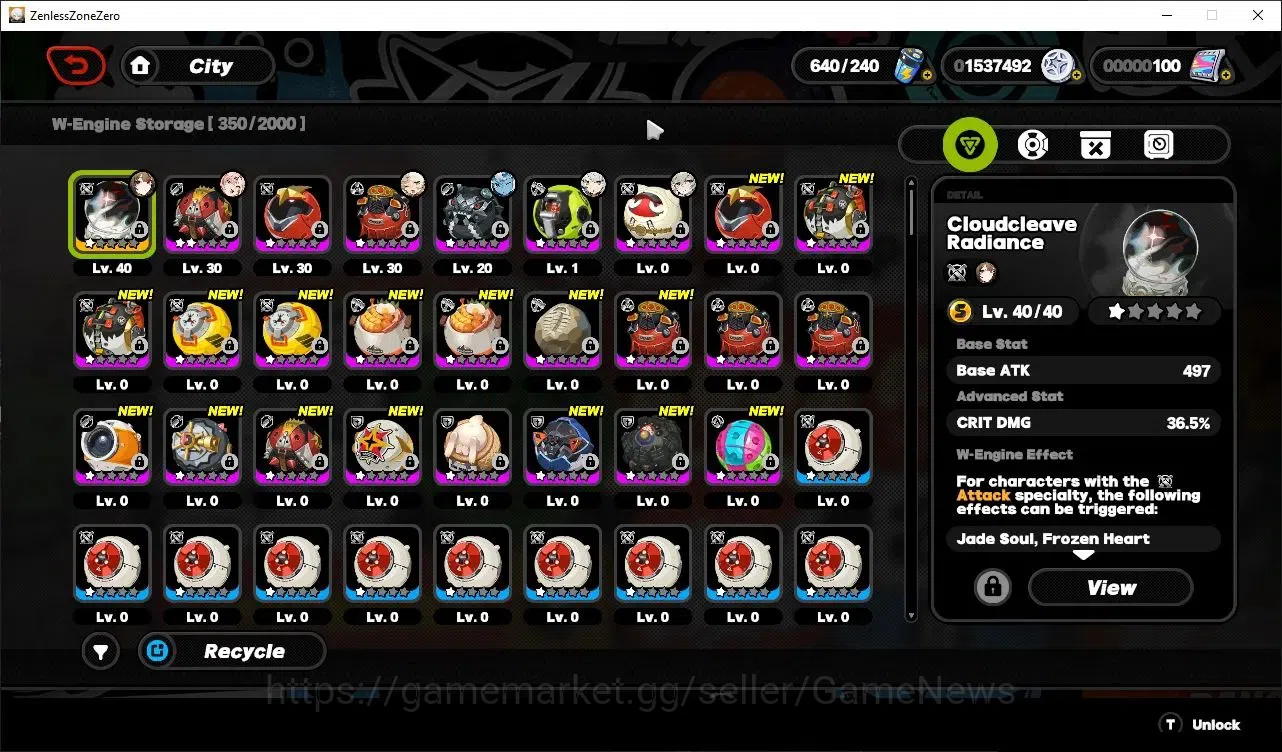 Zenless Zone Zero Accounts Starter ASIA|IK 35|S1 CH5|1 Limit(Ye ShunGuang+Sign)+3 STD Lycaon,Koleda,Nekomata|1S BangBo|MC 10