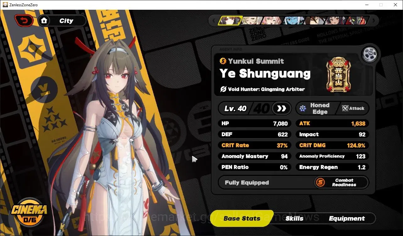 Zenless Zone Zero Accounts Starter ASIA|IK 35|S1 CH5|1 Limit(Ye ShunGuang+Sign)+3 STD Lycaon,Koleda,Nekomata|1S BangBo|MC 9
