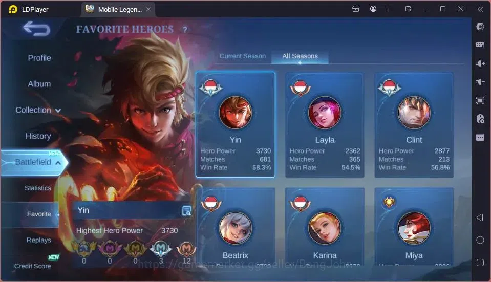 Mobile Legends: Bang Bang Accounts GLOBAL Hero 121 Skin 177 | Dtamer Lance+Masha| SB  image 13