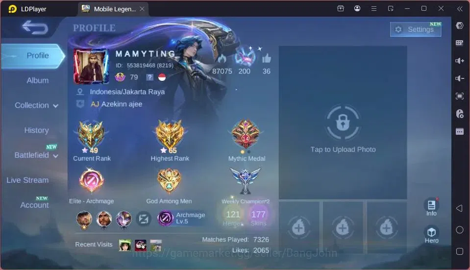 Mobile Legends: Bang Bang Accounts GLOBAL Hero 121 Skin 177 | Dtamer Lance+Masha| SB  image 15