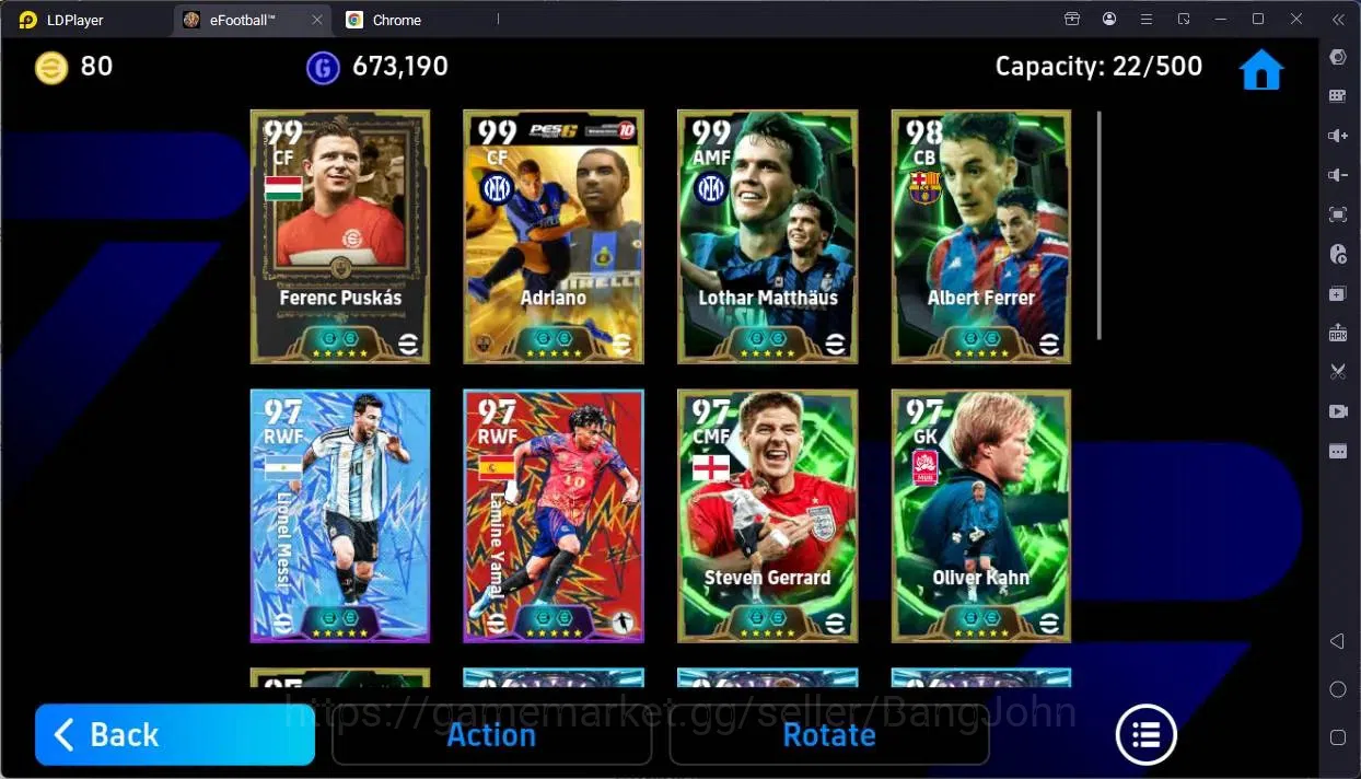 eFootball Accounts Legends & Iconic Players Mobile |PW 3181|Epic Puskás,Adriano,Matthäus,Ferrer,Shevchenko Etc|Showtime 4