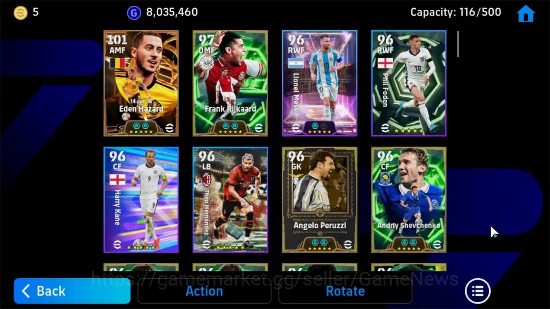 eFootball Accounts Android|Epic-BigTime Eden Hazard, Epic Frank Rijka image 4