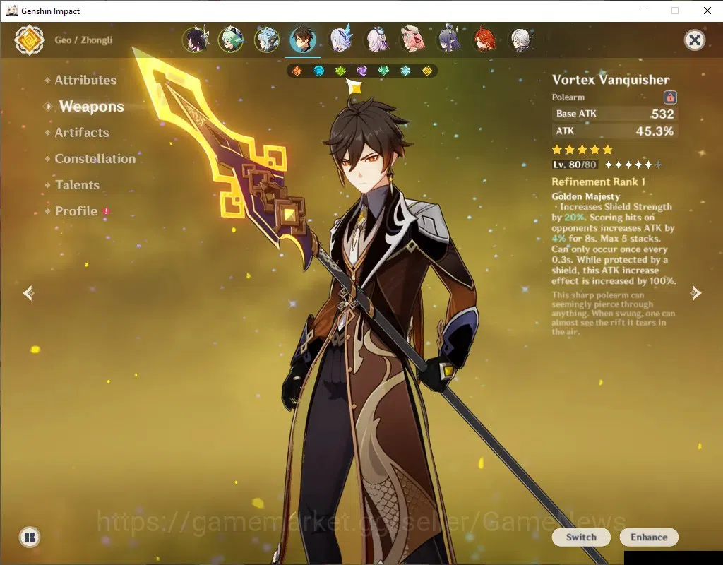 Genshin Impact Accounts ASIA|AR 59|PremTeam Zibai,Flins,Mavu|15 Limit+8(*5 image 7
