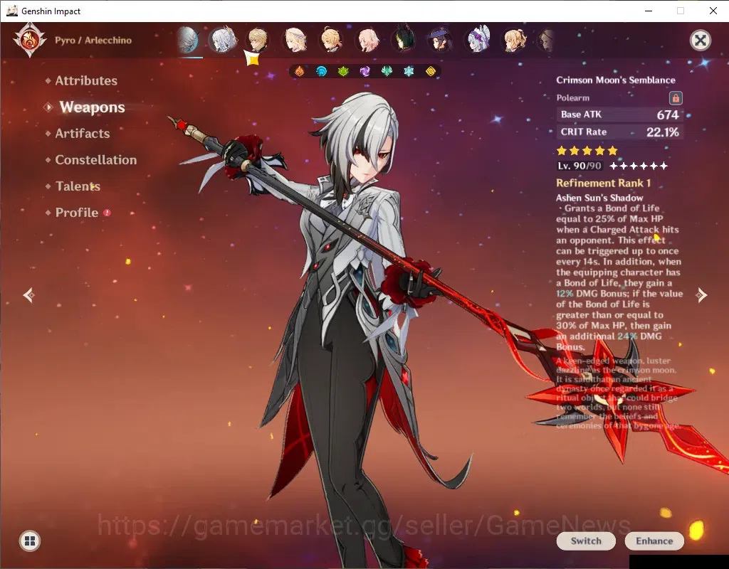 Genshin Impact Accounts ASIA|AR 59|PremTeam Zibai,Flins,Mavu|15 Limit+8(*5 image 8