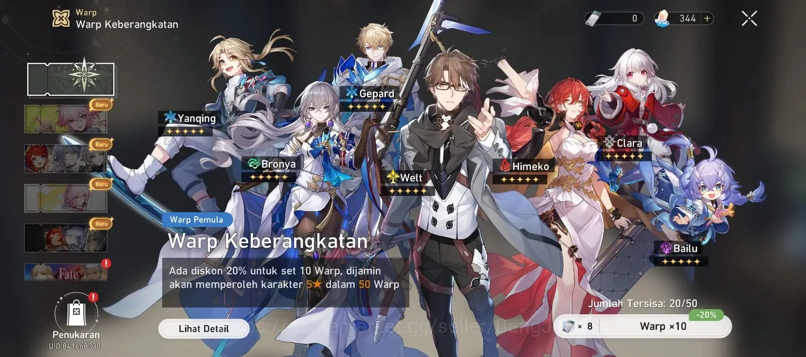 Honkai Star Rail Accounts ASIA| TL4|1 Golden Companion Spirit|1144 Jades|11  image 5