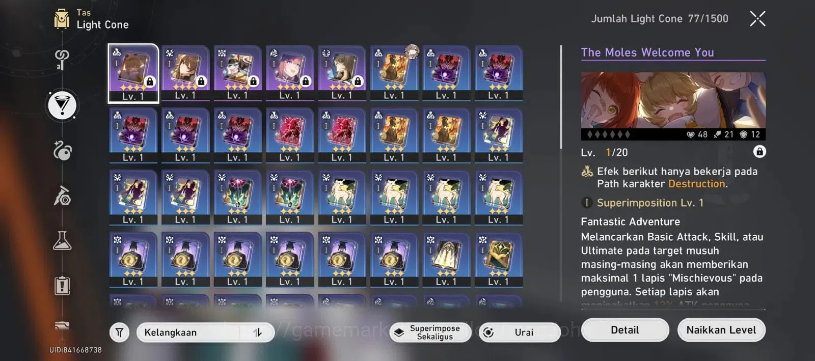 Honkai Star Rail Accounts ASIA| TL4|1 Golden Companion Spirit|1144 Jades|11  image 9