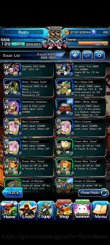 Grand Summoners Accounts Mid-Game Global|Rank 129|33 RGB|20 Ascend|RoyTW,Summer MiyuTW,EmiyaTW,JayTW,Pinnacle 12