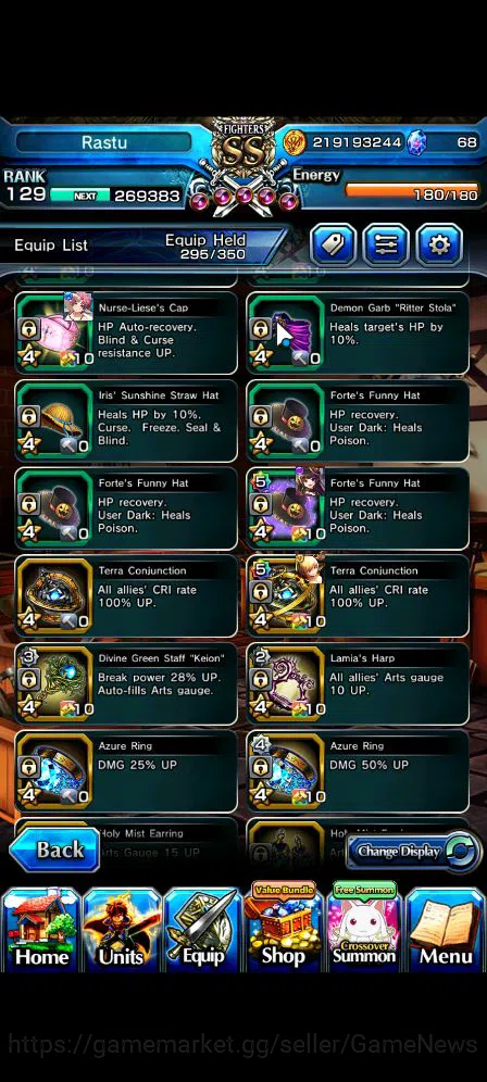 Grand Summoners Accounts Mid-Game Global|Rank 129|33 RGB|20 Ascend|RoyTW,Summer MiyuTW,EmiyaTW,JayTW,Pinnacle 14