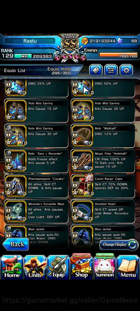 Grand Summoners Accounts Mid-Game Global|Rank 129|33 RGB|20 Ascend|RoyTW,Summer MiyuTW,EmiyaTW,JayTW,Pinnacle 15