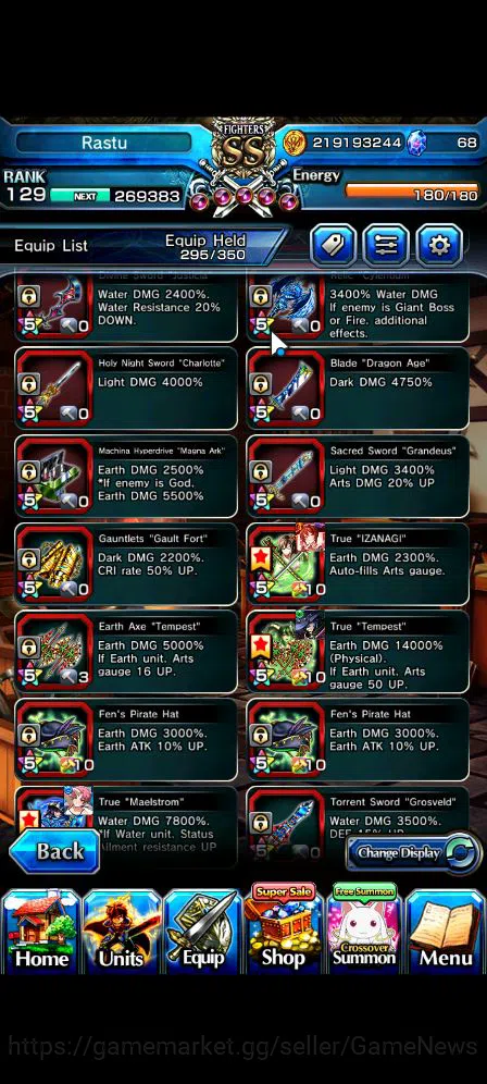Grand Summoners Accounts Mid-Game Global|Rank 129|33 RGB|20 Ascend|RoyTW,Summer MiyuTW,EmiyaTW,JayTW,Pinnacle 18