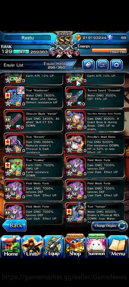 Grand Summoners Accounts Mid-Game Global|Rank 129|33 RGB|20 Ascend|RoyTW,Summer MiyuTW,EmiyaTW,JayTW,Pinnacle 19