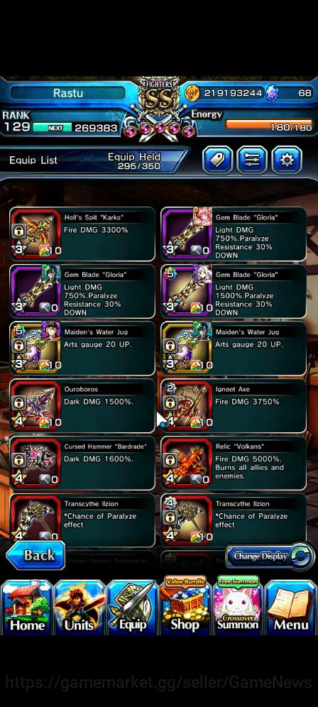 Grand Summoners Accounts Mid-Game Global|Rank 129|33 RGB|20 Ascend|RoyTW,Summer MiyuTW,EmiyaTW,JayTW,Pinnacle 8