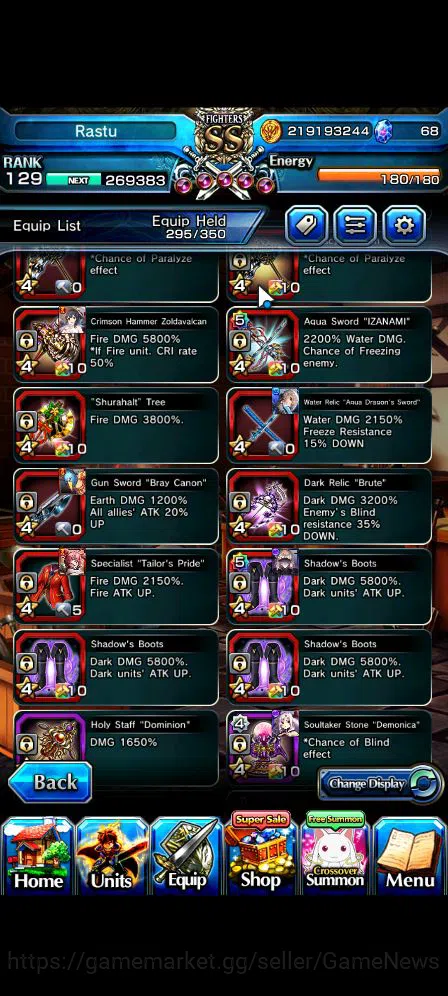 Grand Summoners Accounts Mid-Game Global|Rank 129|33 RGB|20 Ascend|RoyTW,Summer MiyuTW,EmiyaTW,JayTW,Pinnacle 9