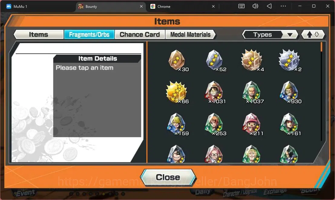 One Piece Bounty Rush Accounts High-End Global | EX 4 | PR 17 | TFE V Nusjuro MAX, Gol D Roger MAX, Zoro&Sanji, GF MD Luffy 13