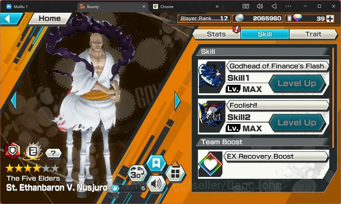 One Piece Bounty Rush Accounts High-End Global | EX 4 | PR 17 | TFE V Nusjuro MAX, Gol D Roger MAX, Zoro&Sanji, GF MD Luffy 5