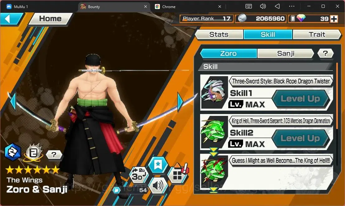 One Piece Bounty Rush Accounts High-End Global | EX 4 | PR 17 | TFE V Nusjuro MAX, Gol D Roger MAX, Zoro&Sanji, GF MD Luffy 7