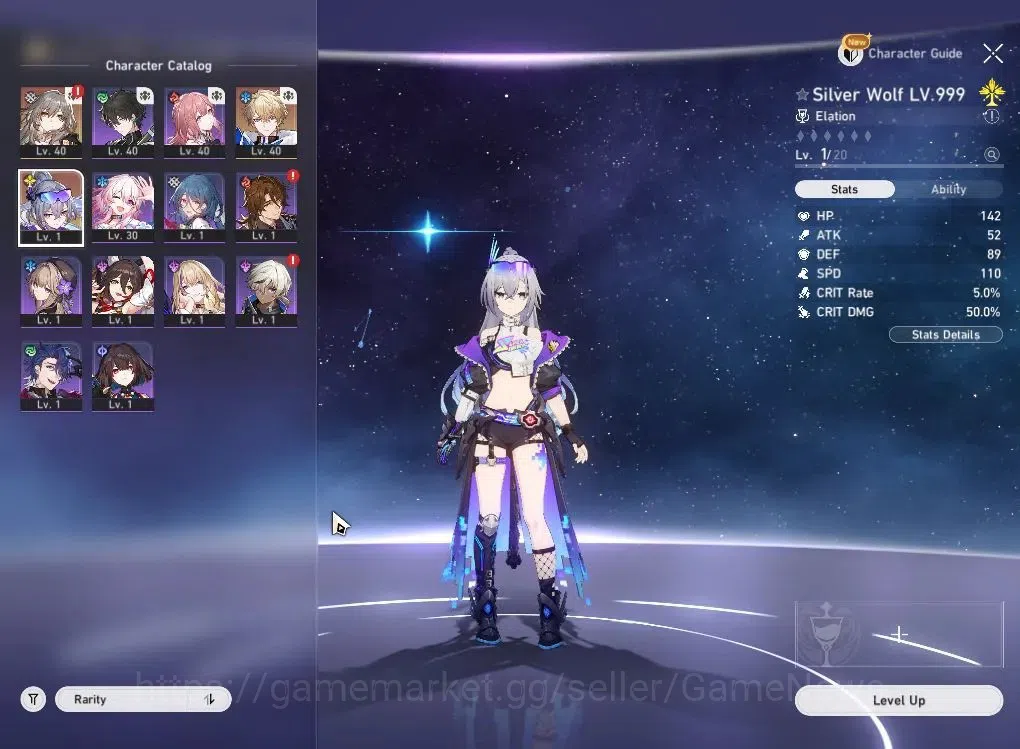 Honkai Star Rail Accounts Others ASIA|TL 30|40 Special Pass, 36 Pass|1 Limited|Silver Wolf Lv999 +1 Std Gepard|1 Golden 1