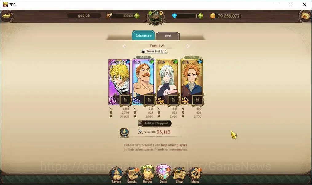 The Seven Deadly Sins: Grand Cross Accounts Endgame Global|285K CC|4 UR |GoF Skuld,ODK,YK Lancelot,DKM,Etc|CodeOnly|SDS4445 13