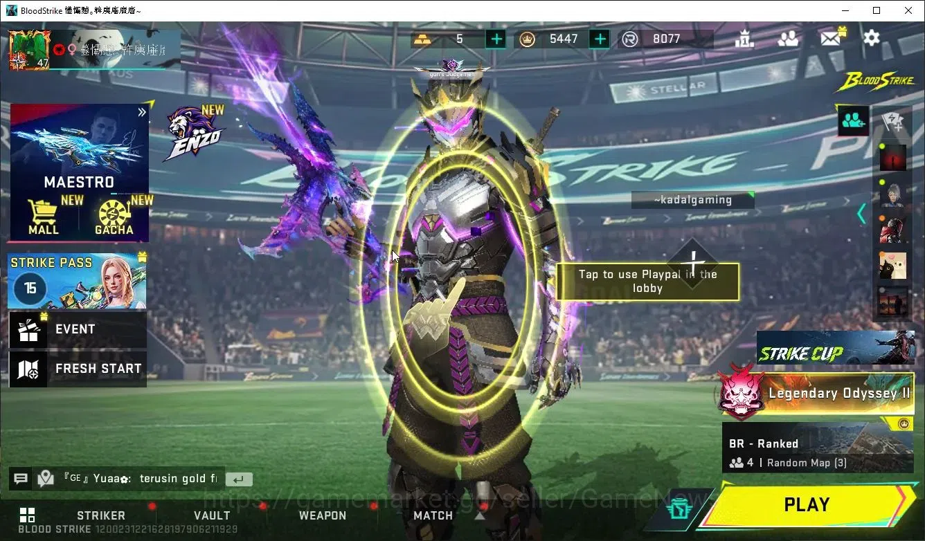Blood Strike Accounts ASIA|ETERNAL Lv2 VECTOR-SdowDrake+COLLAB TR FN2K,T image 1