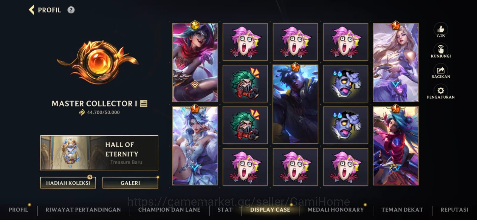 League of Legends: Wild Rift Accounts SEA | Full Champ | Border Master Aura 5x | 225 Skin (Master Collector 1) | 50K Blue 1