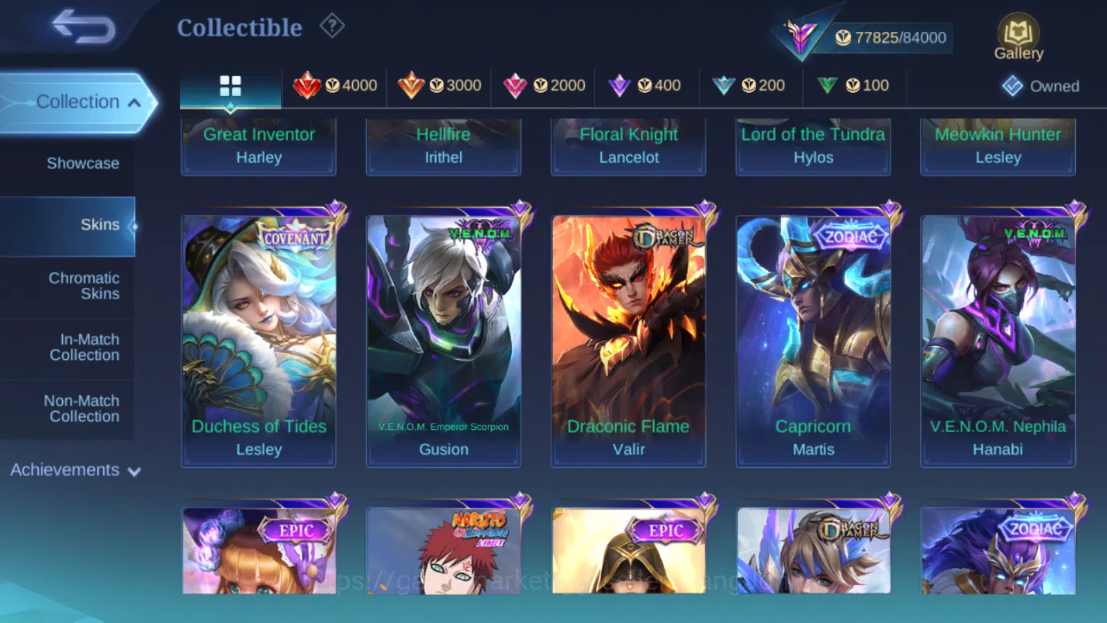 Mobile Legends: Bang Bang Accounts Others Hero 131 | Skin 275 | Naruto Lukas | KOF Karina | Sanrio Floryn | Luckybox Alpha 12