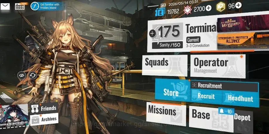 Arknights Accounts High-End Lv 20|67 Op+1 Outfits| 5 6*Op | Pramanix the Prerita,Typhon,Exusiai,Ceobe,SilverAsh |Terminal 2