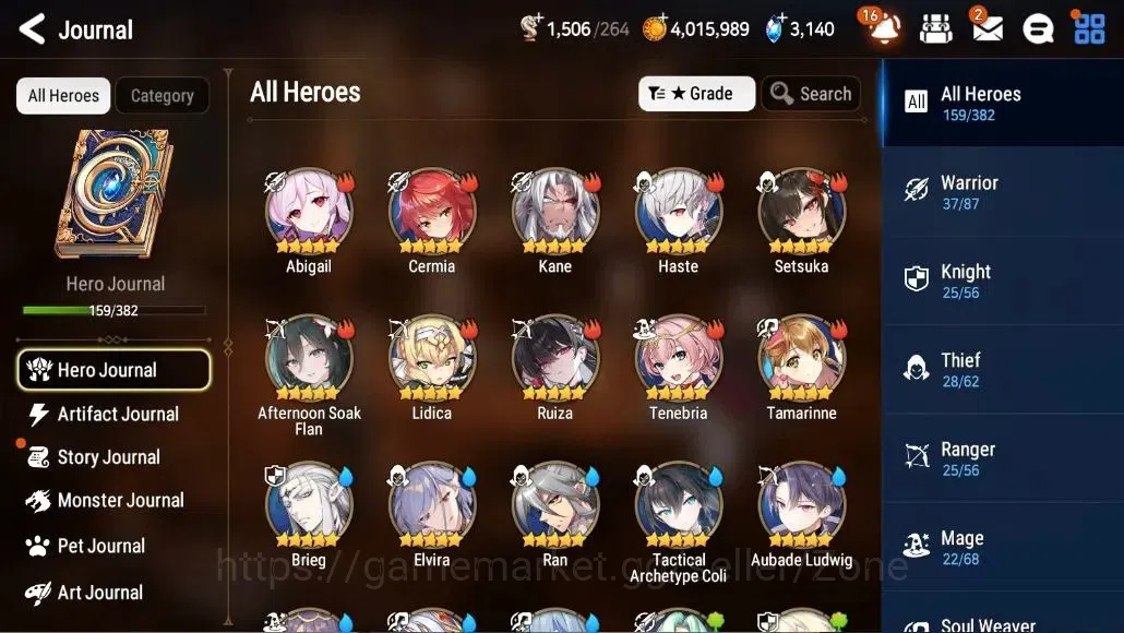 Epic Seven Accounts High-End Global Unverif|7 ML(LQC,ATywin,SSVivian,BHwayoung,DC Etc.)|PoH ON|SS 3.1K|655 CB+290 2