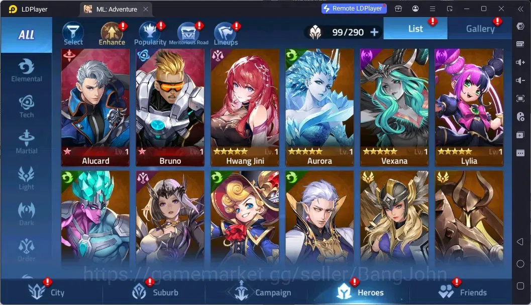 Mobile Legends: Adventure Accounts Global |LV 66|4,7M Power|VIP 7|Camp 47-5|Hero 99|1,009 Diamond|3 Awaken|14 RedStar|Detail 12