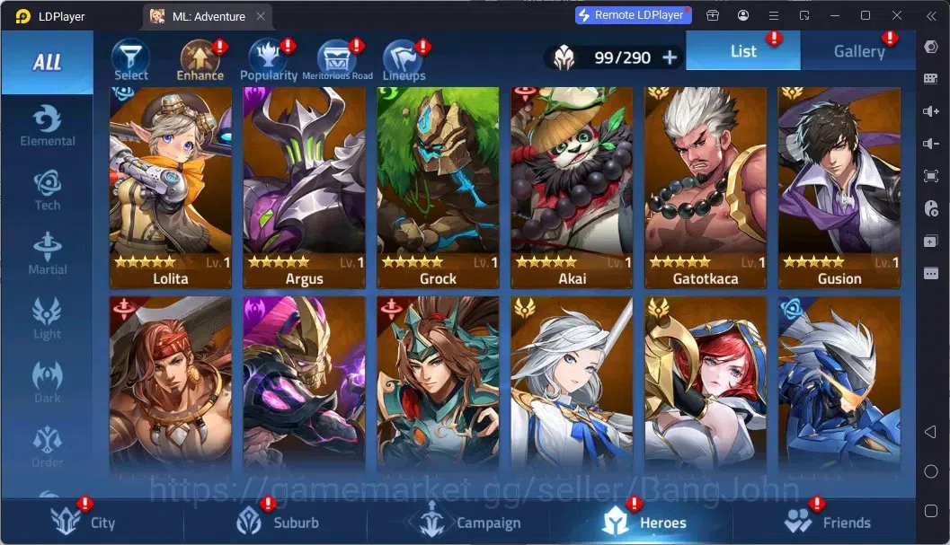 Mobile Legends: Adventure Accounts Global |LV 66|4,7M Power|VIP 7|Camp 47-5|Hero 99|1,009 Diamond|3 Awaken|14 RedStar|Detail 14