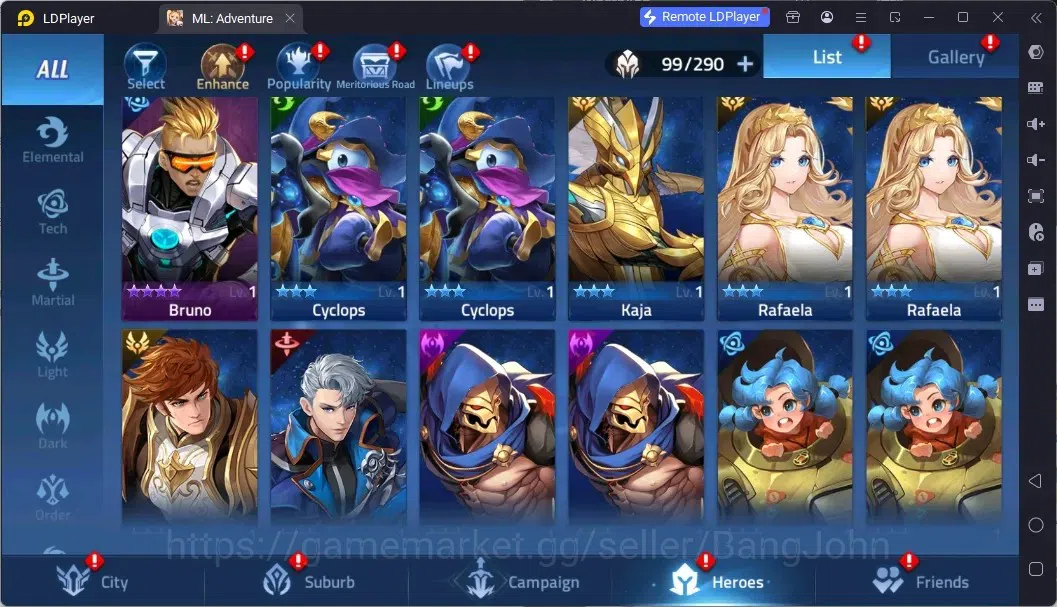 Mobile Legends: Adventure Accounts Global |LV 66|4,7M Power|VIP 7|Camp 47-5|Hero 99|1,009 Diamond|3 Awaken|14 RedStar|Detail 19