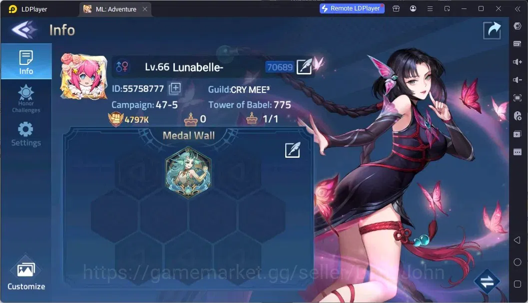 Mobile Legends: Adventure Accounts Global |LV 66|4,7M Power|VIP 7|Camp 47-5|Hero 99|1,009 Diamond|3 Awaken|14 RedStar|Detail 2